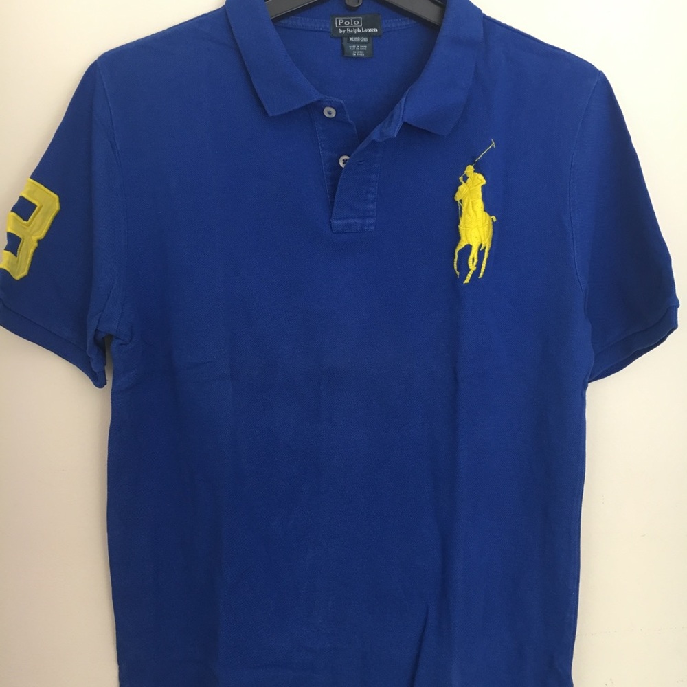 Polo Ralph Lauren Boys Blue Polo Shirt Size Extra Large
